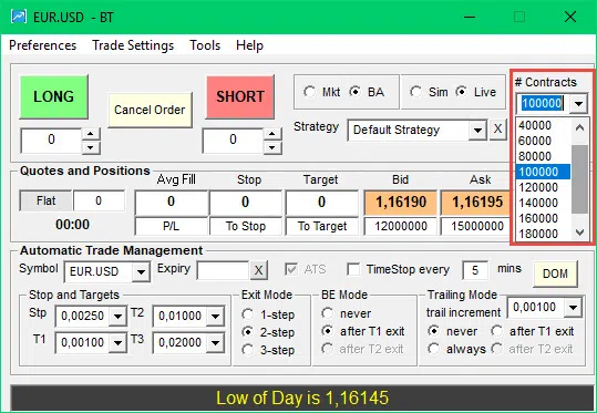 Bracket Trader Erfahrungen (2026) - ideale Software für Trade Management Bracket Trader Positionsgröße festlegen