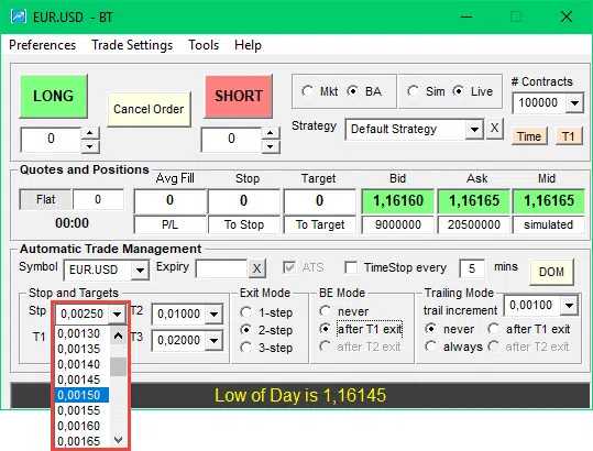 Bracket Trader Erfahrungen (2026) - ideale Software für Trade Management Bracket Trader Stopp Loss festlegen