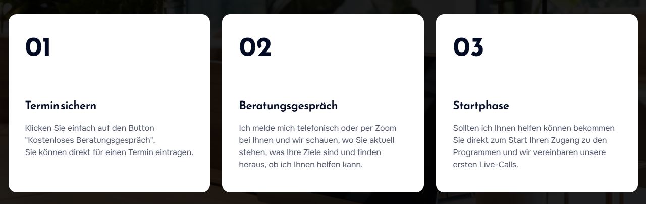 Carsten Umland – Erfahrungen mit dem Trading-Coaching & dem friends club (2026) Die Anmeldung für das persönliche Trading Coaching von Carsten Umland erfolgt über ein unverbindliches Erstgespräch