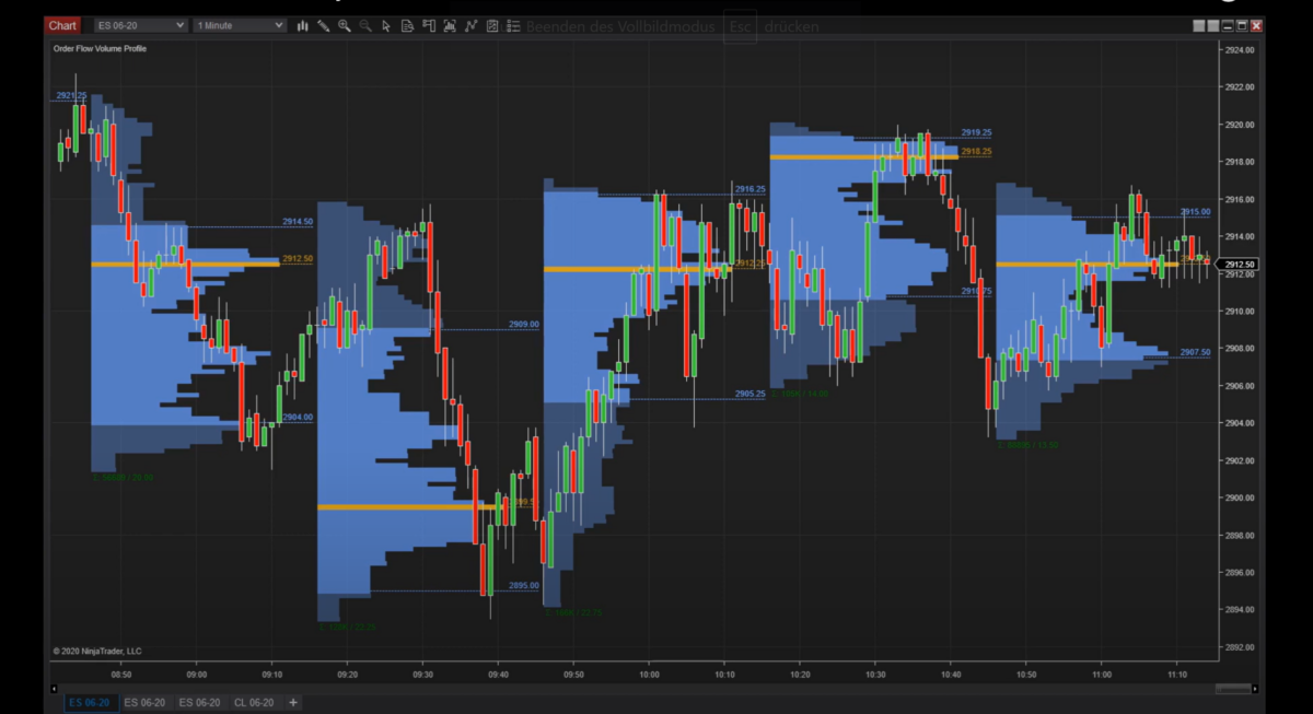 NinjaTrader Erfahrungen, Features & Kosten (2026) das volumenprofil und der orderflow in der ninjatrader software