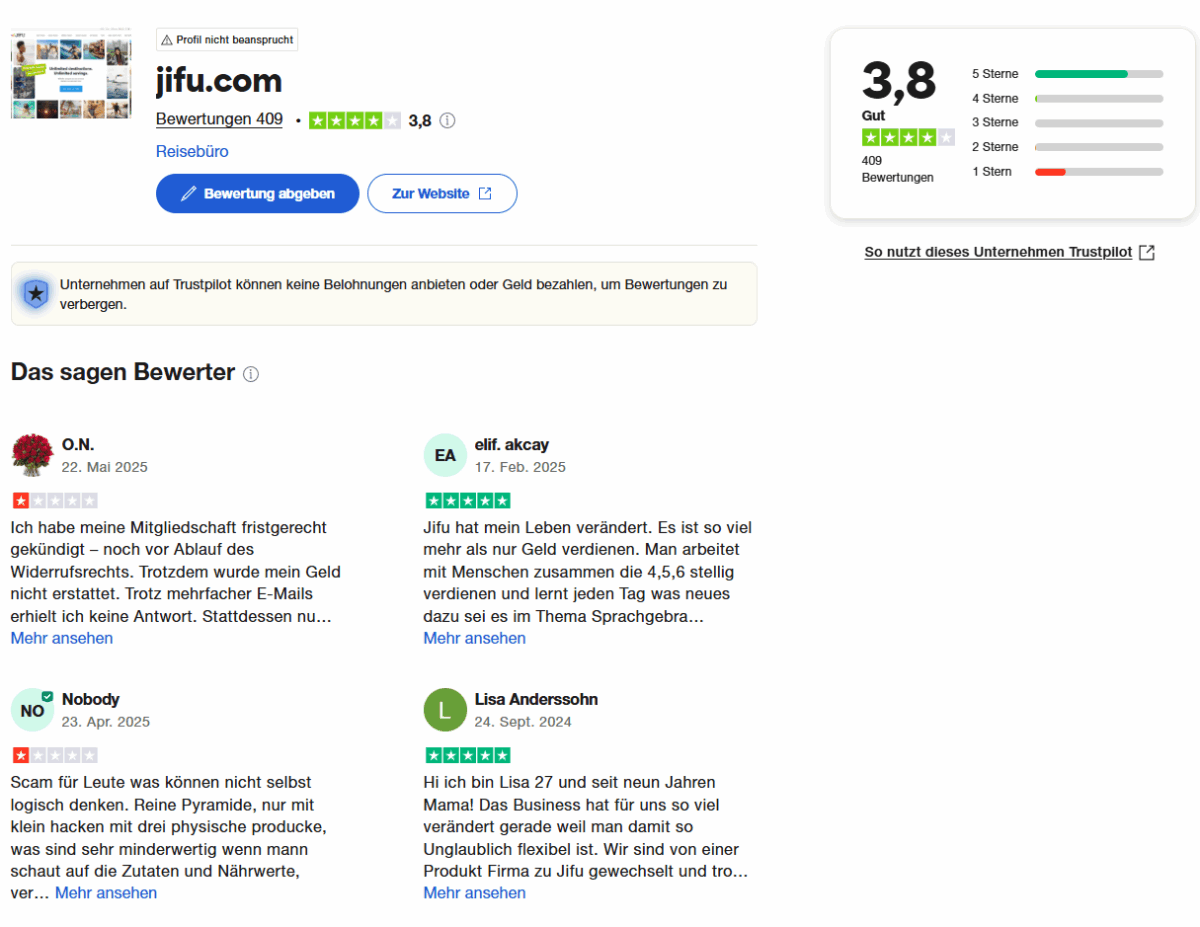 JIFU Akademie Erfahrungen – wie seriös ist das MLM-Unternehmen wirklich? Auf Trustpilot fallen die JIFU Erfahrungen und Bewertungen sehr polarisierend aus