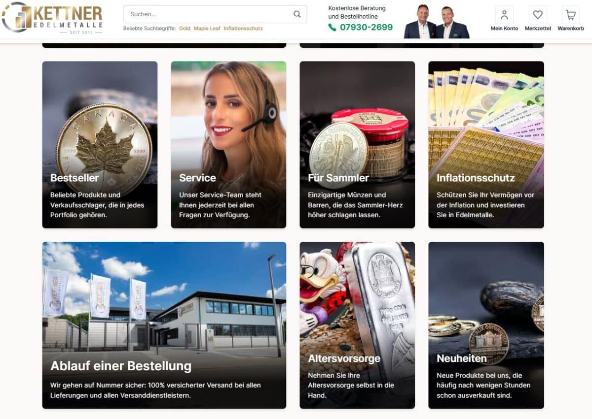 Das Produkt Angebot von Kettner Edelmetalle