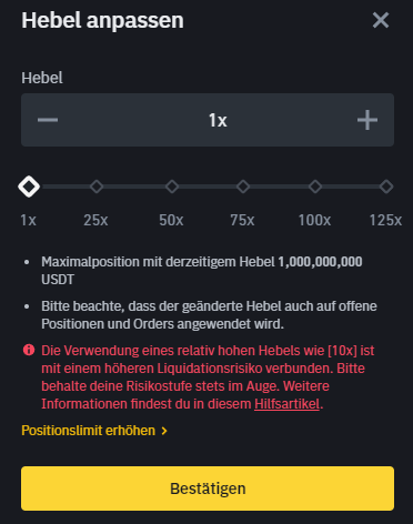 Hebel Trading erklärt – Anwendung, Beispiele, Vorteile & Risiken (2026) Bei Binance kannst du Kryptos mit einem Hebel von bis zu 1:125 traden