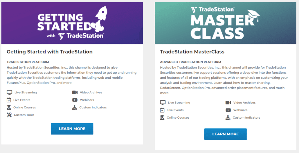 TradeStation - Test und Erfahrungsbericht (2026) Ausbildungskurse in TradeStation.
