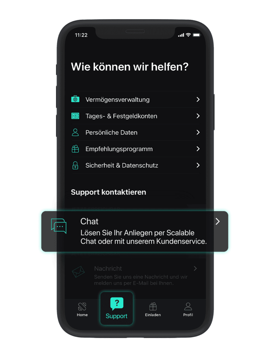 Scalable Capital, der beliebte Online Broker im Fokus: Erfahrungen, Kosten, Seriosität, Test (2026) Bei Scalable Capital gibt es mittlerweile auch einen Live Chat fuer dringende Anliegen
