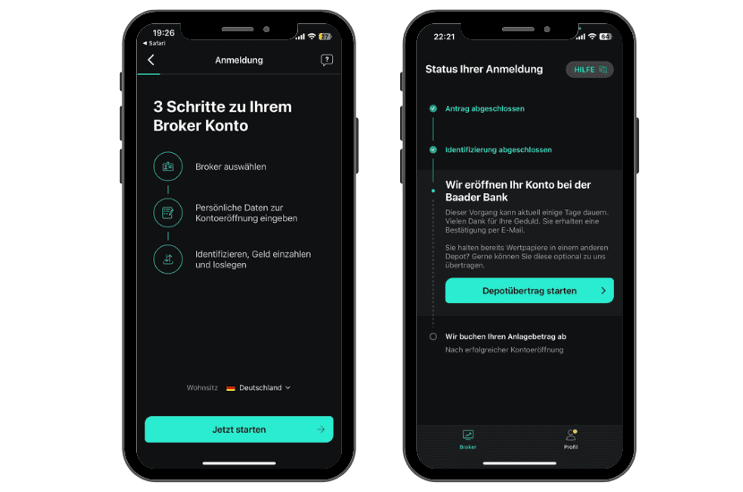 Scalable Capital, der beliebte Online Broker im Fokus: Erfahrungen, Kosten, Seriosität, Test (2026) Die Anmeldung bei Scalable Capital dauert nur wenige Minuten die Kontoeroeffnung hingegen ein paar Tage