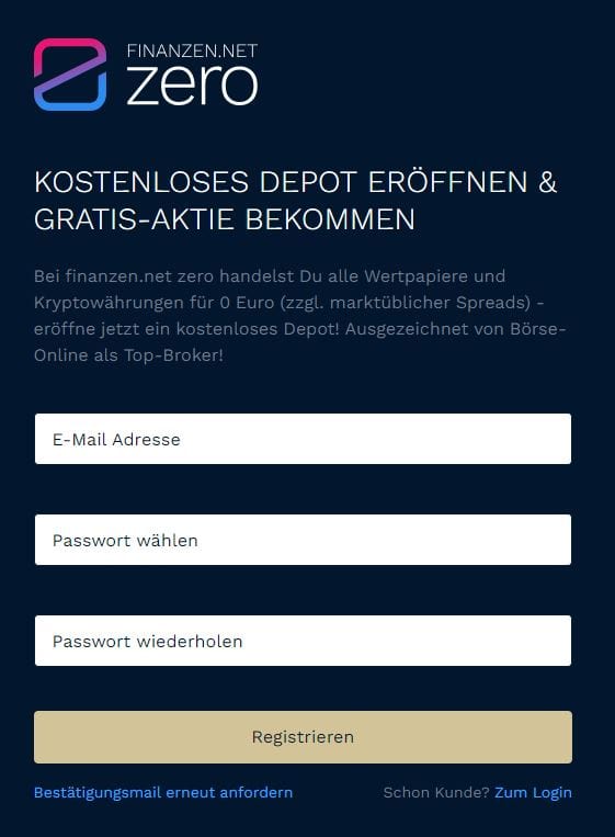 Finanzen.net: Erfahrungen, Kosten, Seriosität, Test (2026) Die Kontoeröffnung bei finanzen.net ZERO ist unkompliziert und in wenigen Minuten erledigt