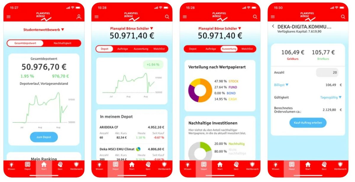 Planspiel Börse - spielerisch zum Börsenerfolg? (2026) Die Teilnahme am Planspiel Börse erfolgt über die kostenlose App, die sowohl für Android als auch Apple erhältlich ist