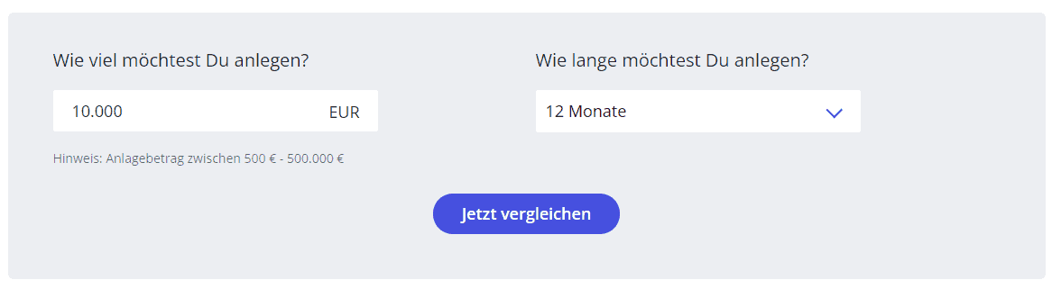 Finanztip: Erfahrungen und Test (2026) Das Bild zeigt den Finanztip Vergleichsrechner.