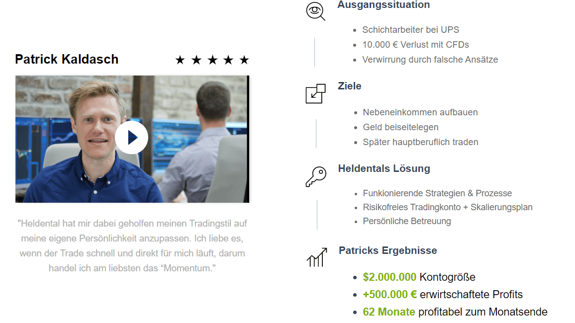 Heldental & Co. Erfahrung | Kosten | Seriosität (2026) Berichte über Erfolgsstories von realen Tradern auf Heldental mit Erfahrungen