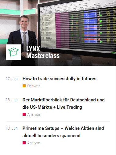 LYNX, der beliebte Online Broker im Fokus: Erfahrungen, Kosten, Seriosität, Test (2026) Ausbildungsbereich und Masterclass