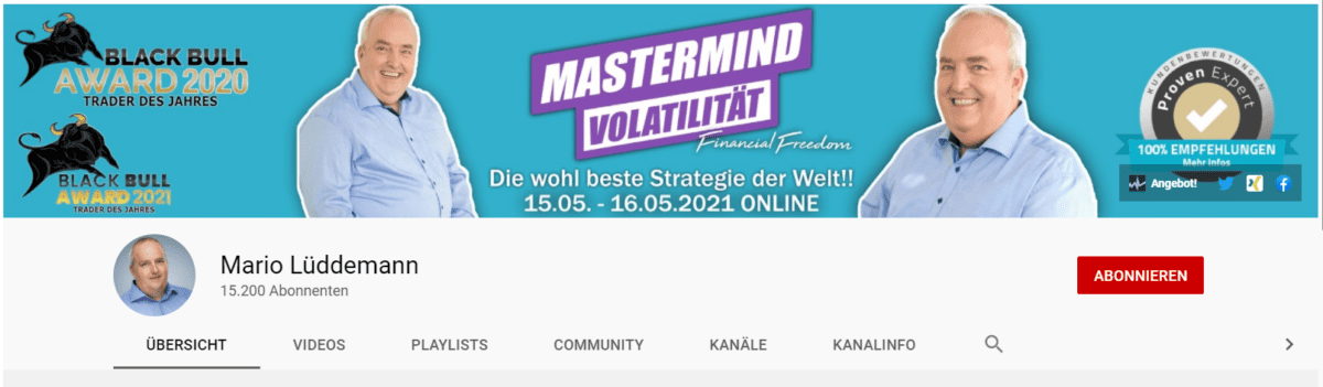 Die Lüddemann Investments GmbH – Alles über Mario Lüddemann – Angebote, Erfahrungen, Kosten (2026) Mario Lüddemann YouTube Kanal