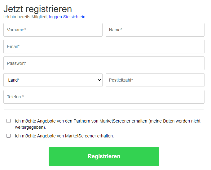 MarketScreener.com - Erfahrungen, Kosten, Test: Was bietet dieses beliebte Finanzportal? (2026) MarketScreener.com Registrierung
