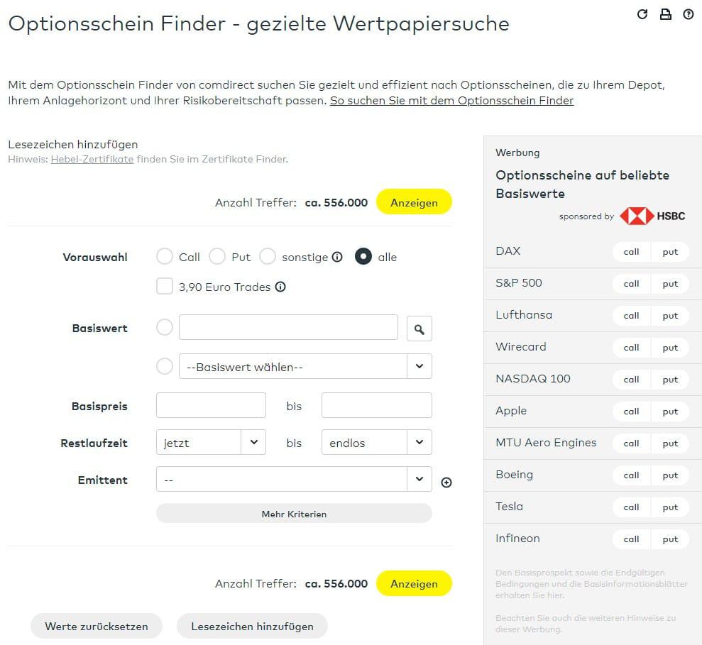 Was sind Optionsscheine? Der komplette Guide (2026) Der Optionsschein Finder der comdirect.
