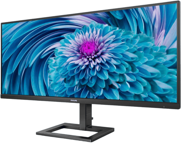 So wählst du den besten und optimalen Trading-Monitor - der ulitmative Guide (2026) Das Bild zeigt den Trading-Monitor von Philips: E-Line 346E2LAE