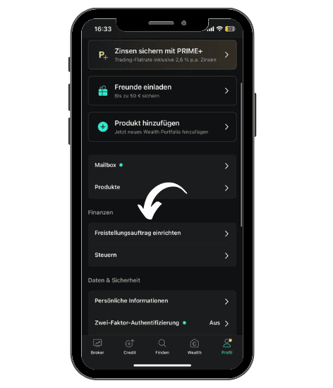 Scalable Capital, der beliebte Online Broker im Fokus: Erfahrungen, Kosten, Seriosität, Test (2026) Ueber die Scalable Capital App kannst du einfach und schnell einen Freistellungsauftrag einrichten 1