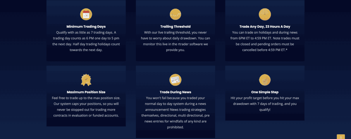 Das Bild zeigt einen Screenshot von der Website über die Regeln während der Challenge.