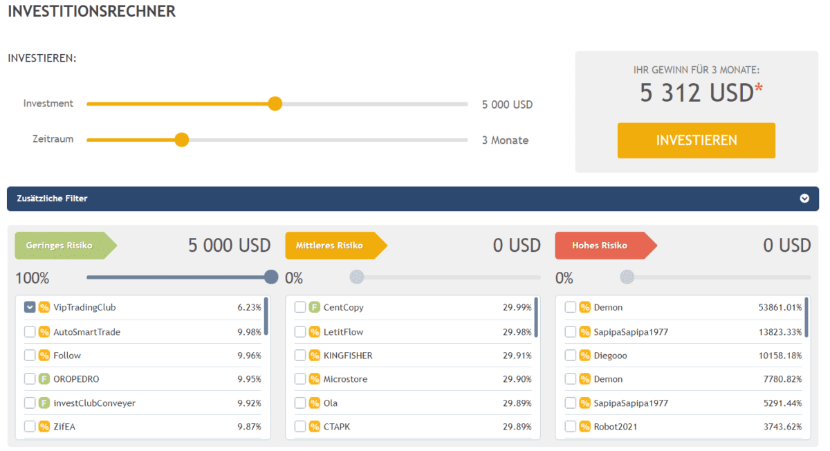CopyFX Erfahrungen - was steckt hinter der Copy Trading Plattform? (2026) CopyFX Investitionsrechner