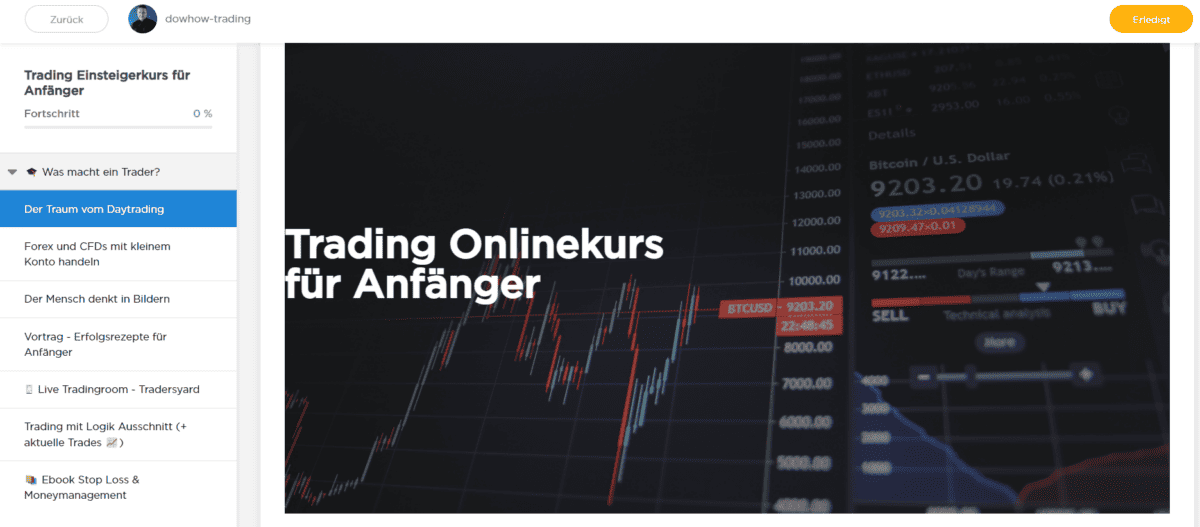 DowHow Trading Erfahrungen - Markus Gabel (2026) kostenloser Trading Online Kurs dowhow trading