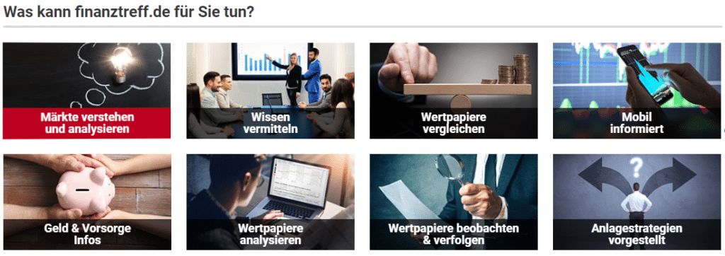 finanztreff.de - Vorstellung des Finanzportals (2026) finanztreff.de Übersichtsseite