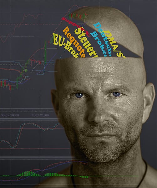 CFD Broker Erfahrungen - so treffen Sie die richtige Wahl (2026) Das Biild zeigt einen Mann, der über die Kriterien bei der CFD-Broker Wahl nachdenkt