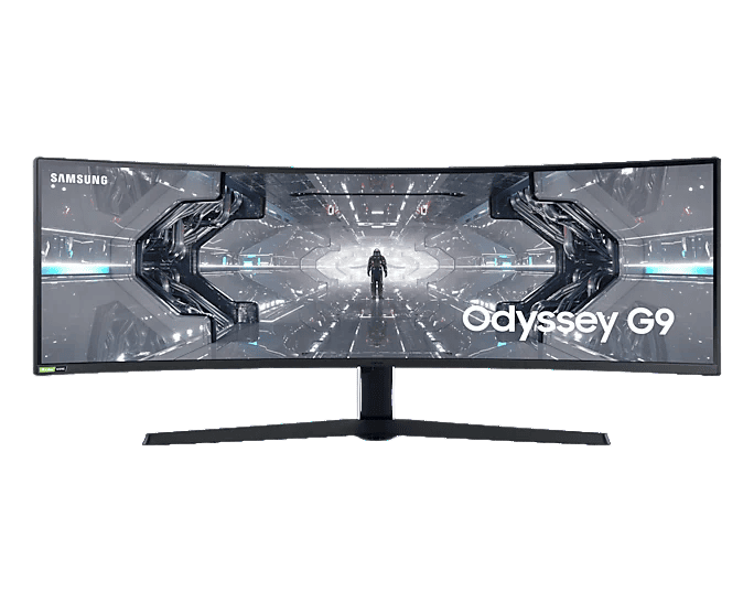 So wählst du den besten und optimalen Trading-Monitor - der ulitmative Guide (2026) Das Bild zeigt den Trading-Monitor von Samsung: Odyssey G9 - 49Zoll