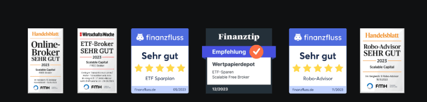 Scalable Capital, der beliebte Online Broker im Fokus: Erfahrungen, Kosten, Seriosität, Test (2026) Scalable Capital Auszeichnungen und Bewertungen von Handelsblatt, Wiwo und Finanzfluss.