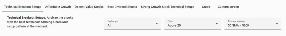 Stock Analyzer von ChartMill.com Screenshot