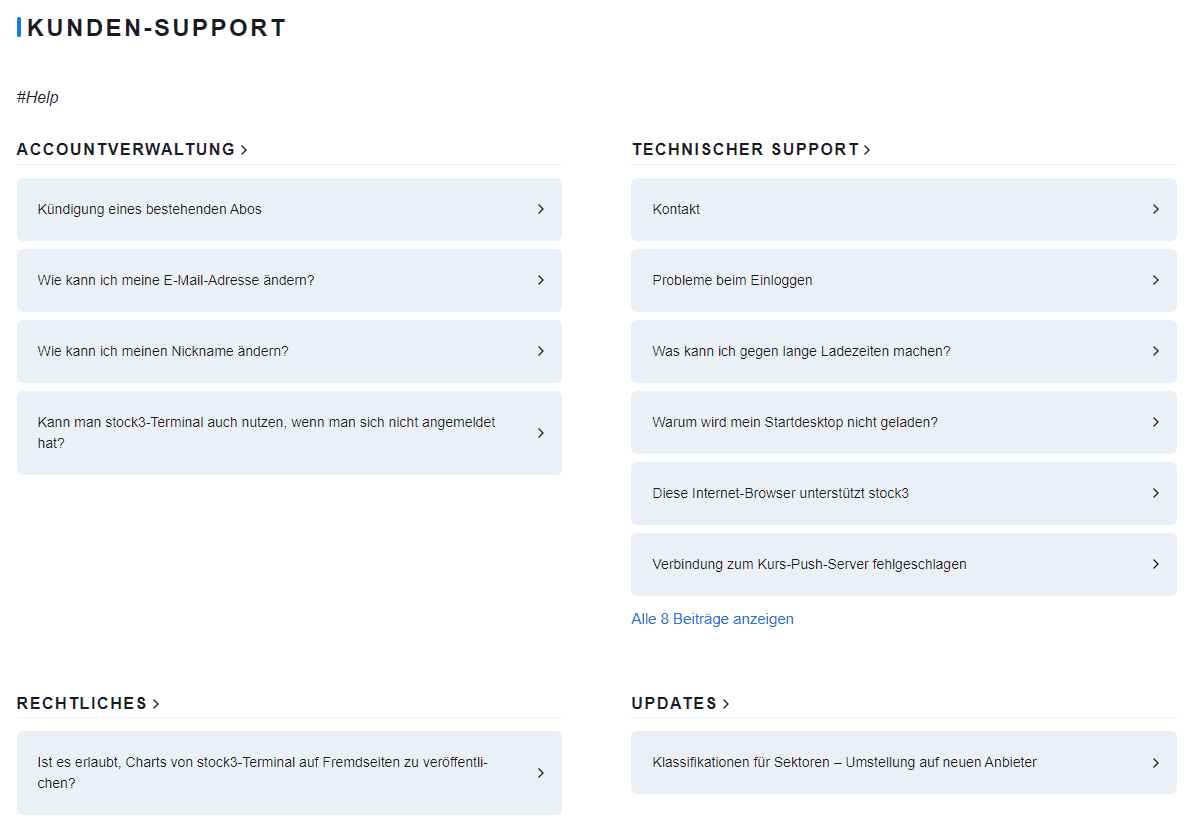 stock3 help desk center