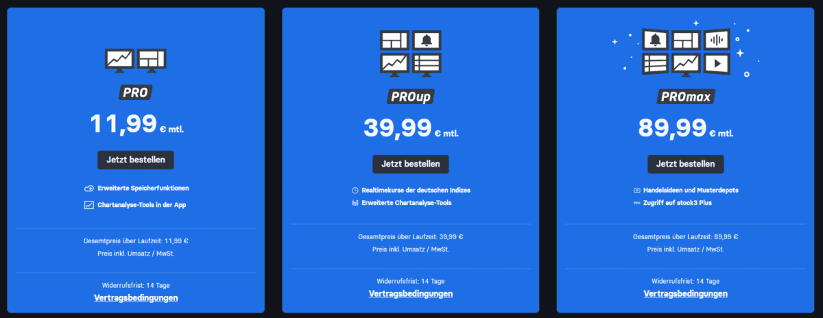 stock3 kontoarten terminal pro