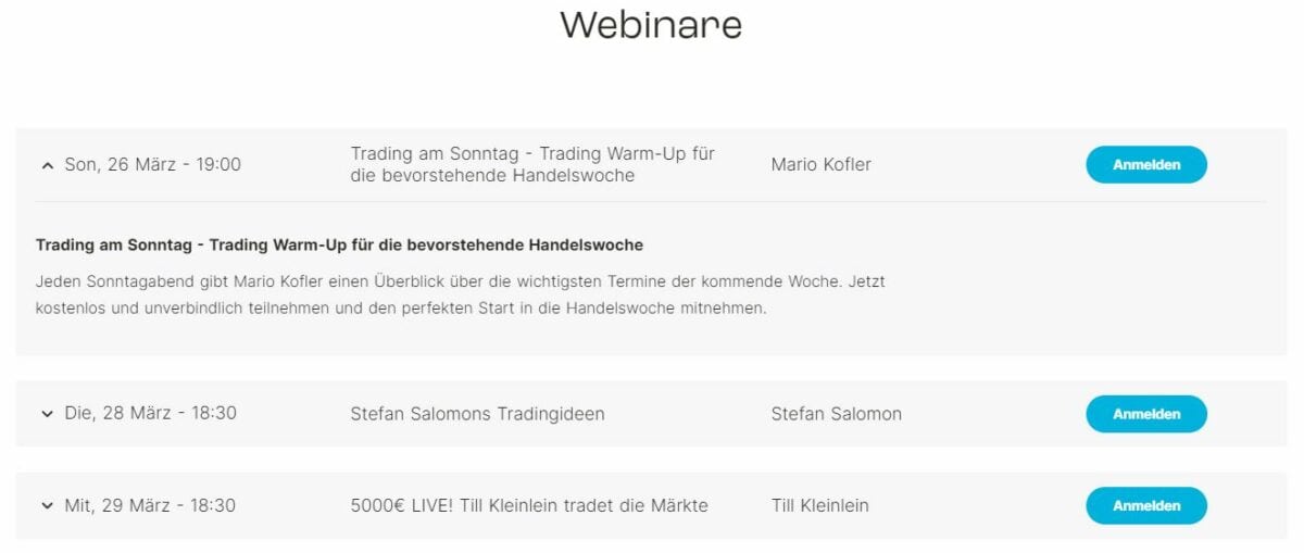 trive webinare weiterbildungsbereich