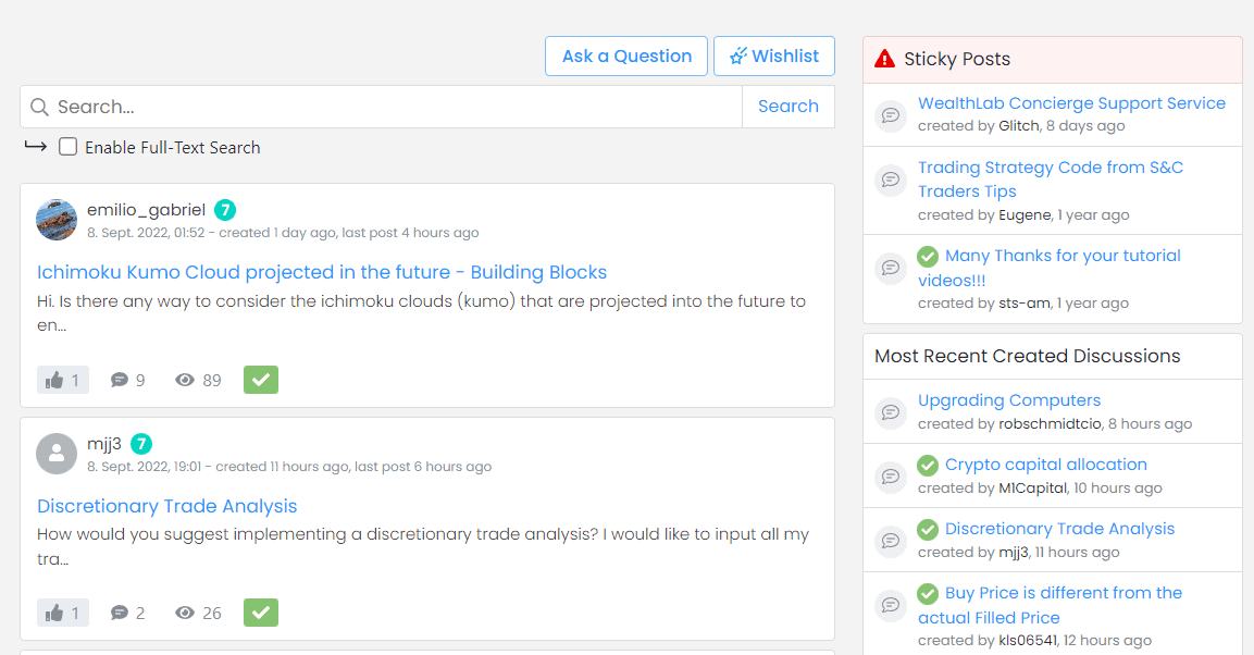 wealth lab community