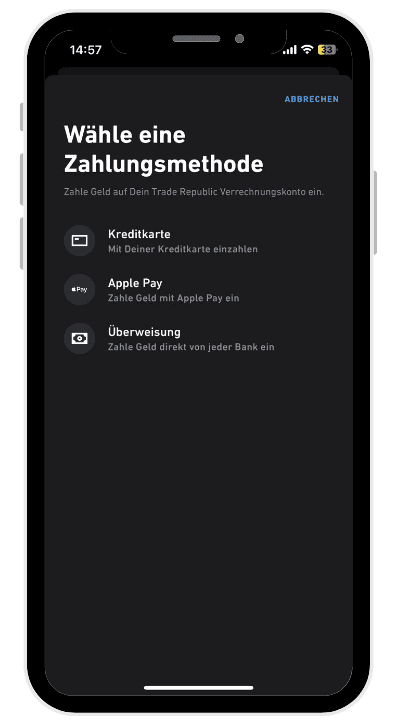 Trade Republic, der beliebte Online Broker im Fokus: Erfahrungen, Kosten, Seriosität, Test (2026) zahlungsmethode auswaehlen in der trade republic app